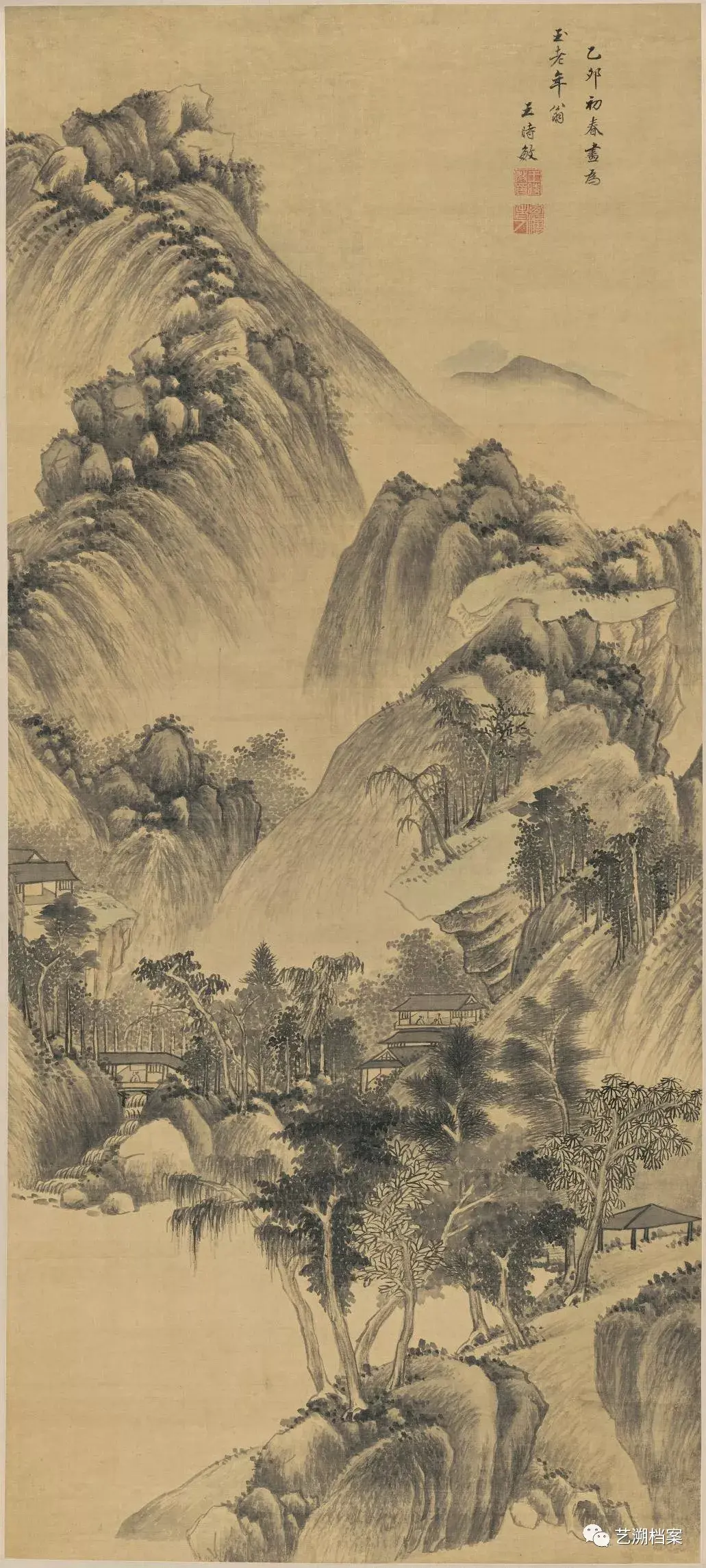 圖》▼王時敏(1592-1680年),本名王贊虞,字遜之,號煙客,又號偶諧道人