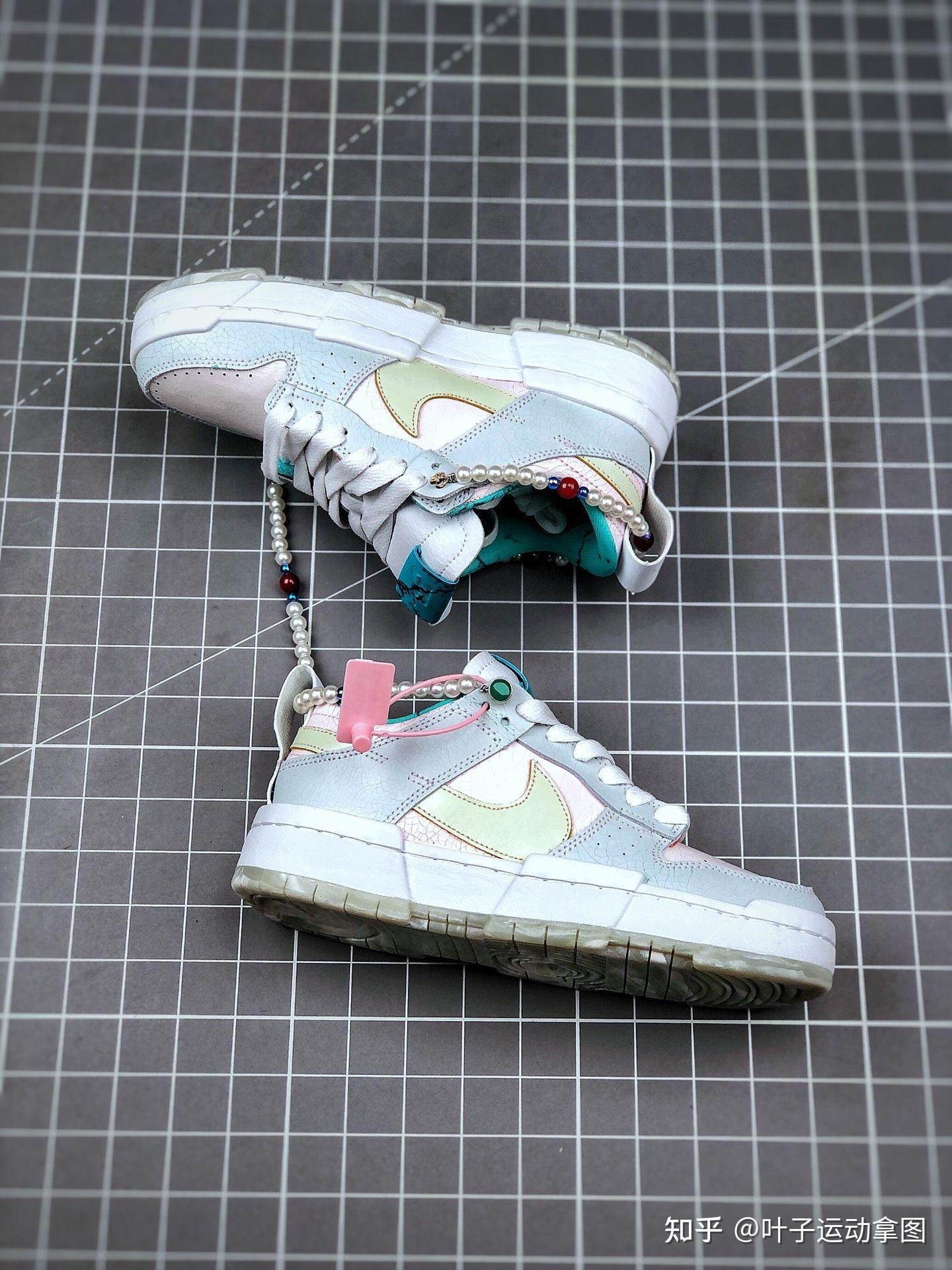 春季新潮运动鞋nikedunklow白绿紫禁城刮刮乐