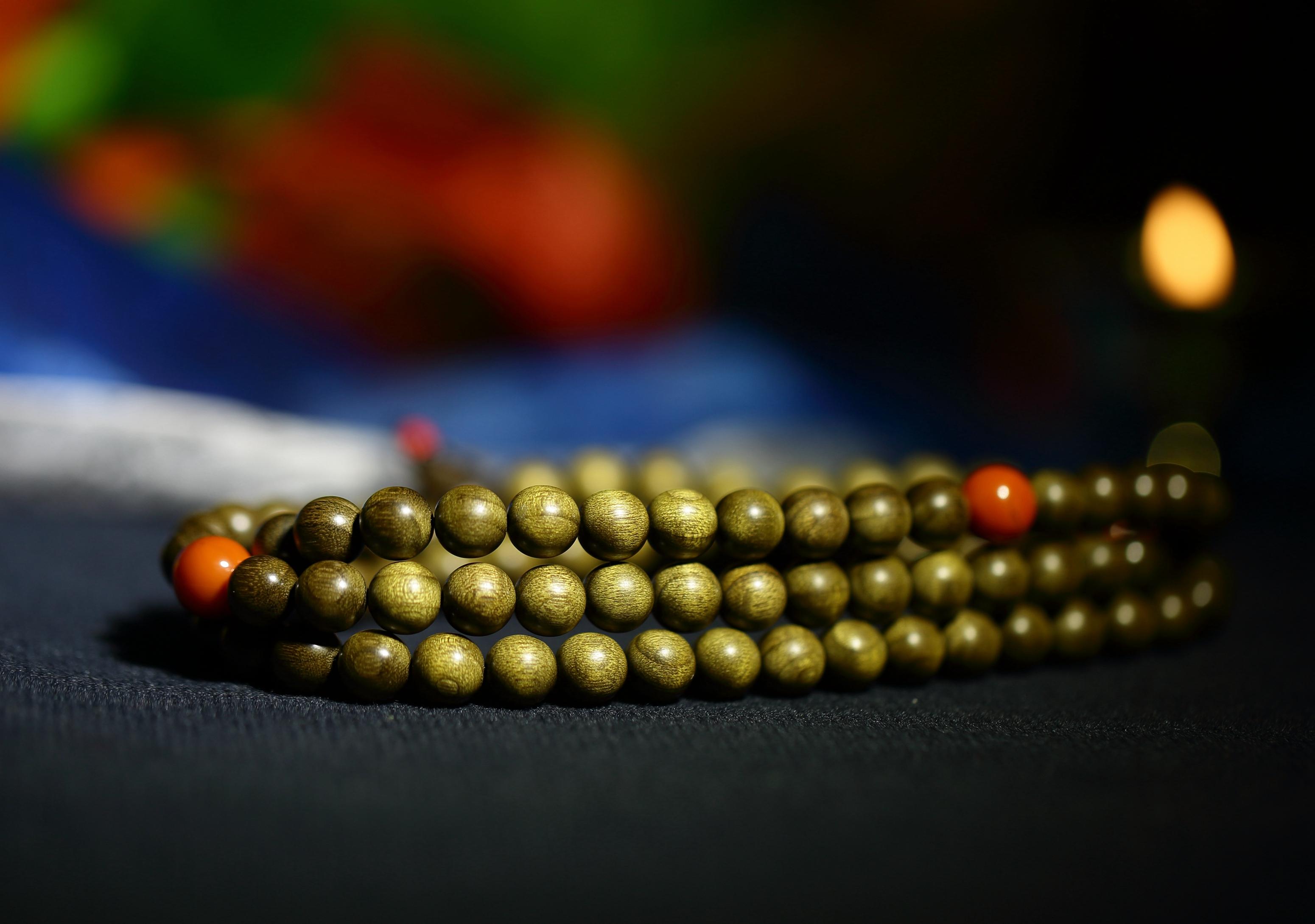 来自工匠的喜悦!千年乌木阴沉金丝楠木佛珠