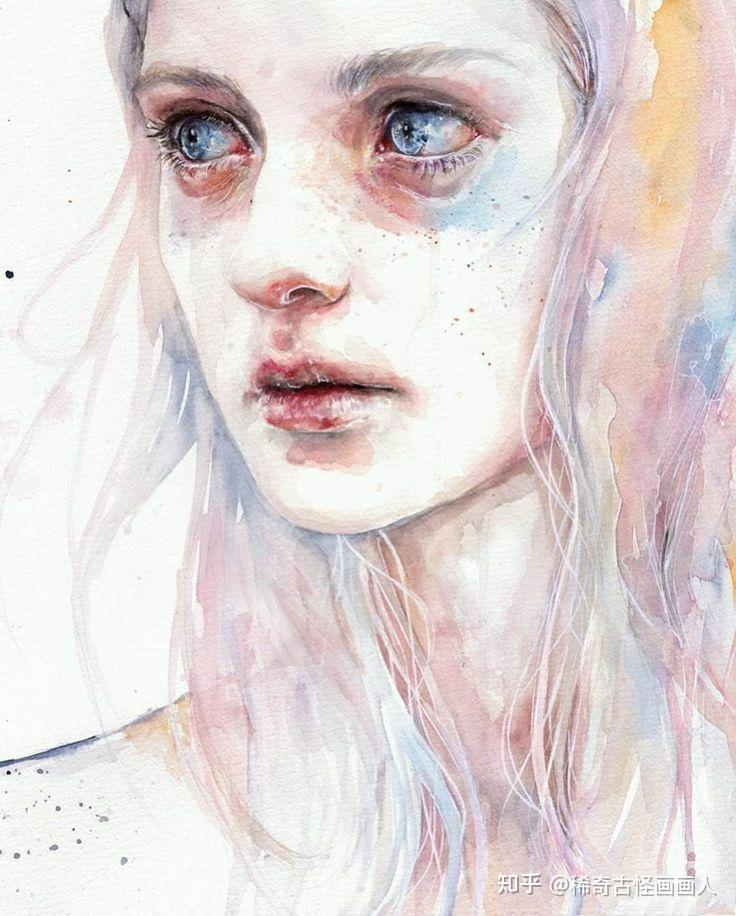 超唯美的水彩人物头像!