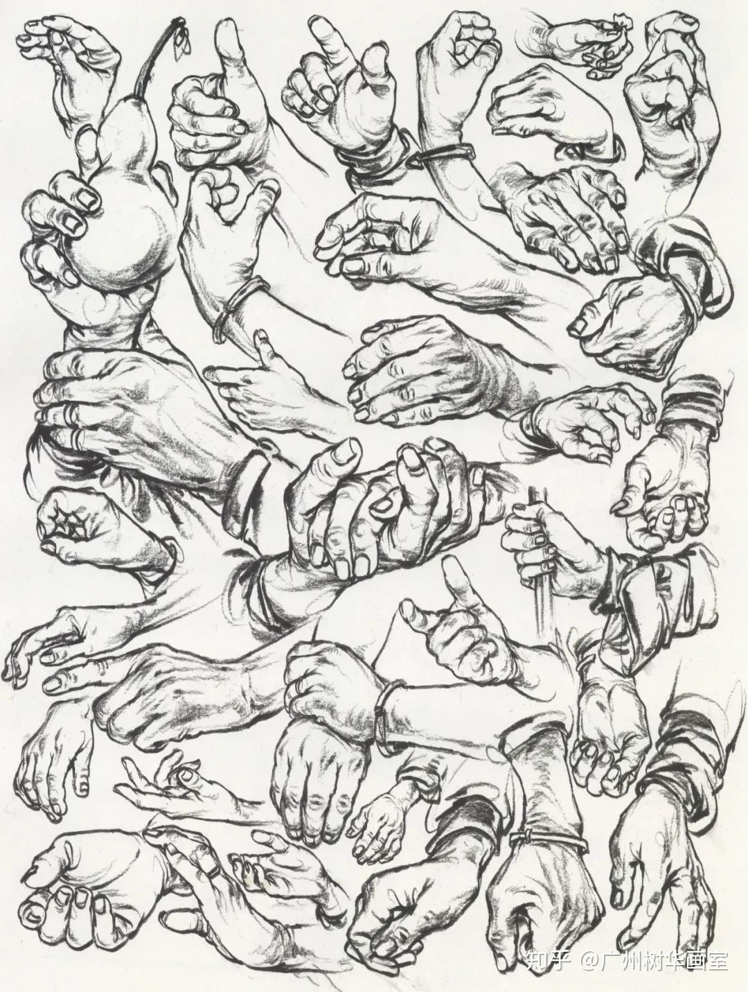 速写中手部可是重要得分点你还画不好速写手部吗