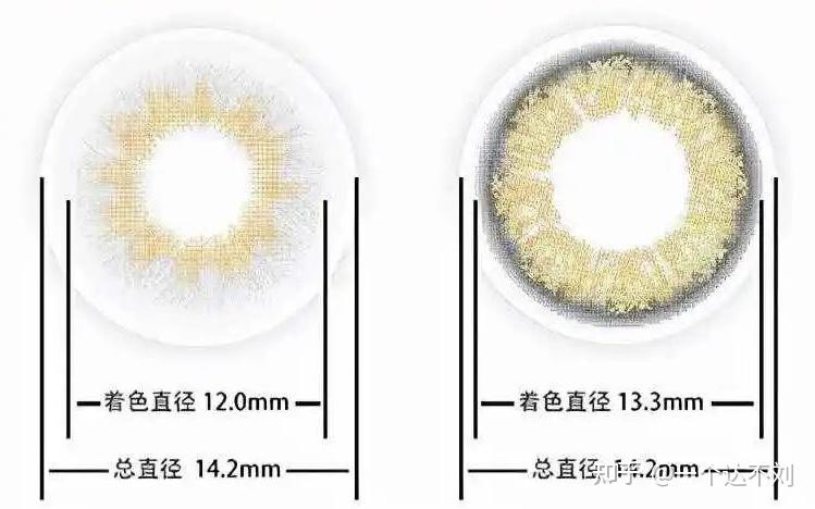 美瞳的直径一般分为镜片直径和着色直径.