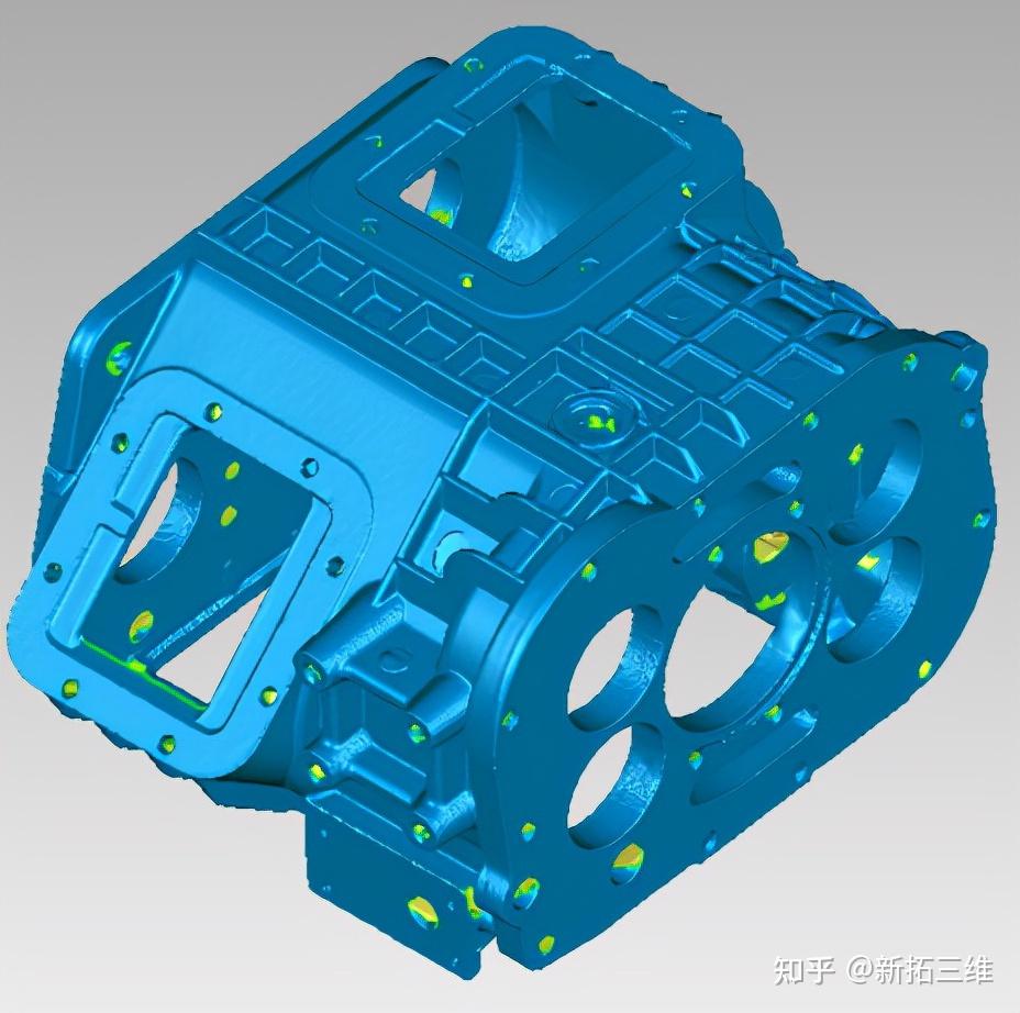 扫描变速箱壳体获取stl数据将扫描三维模型导入软件,进行数据处理