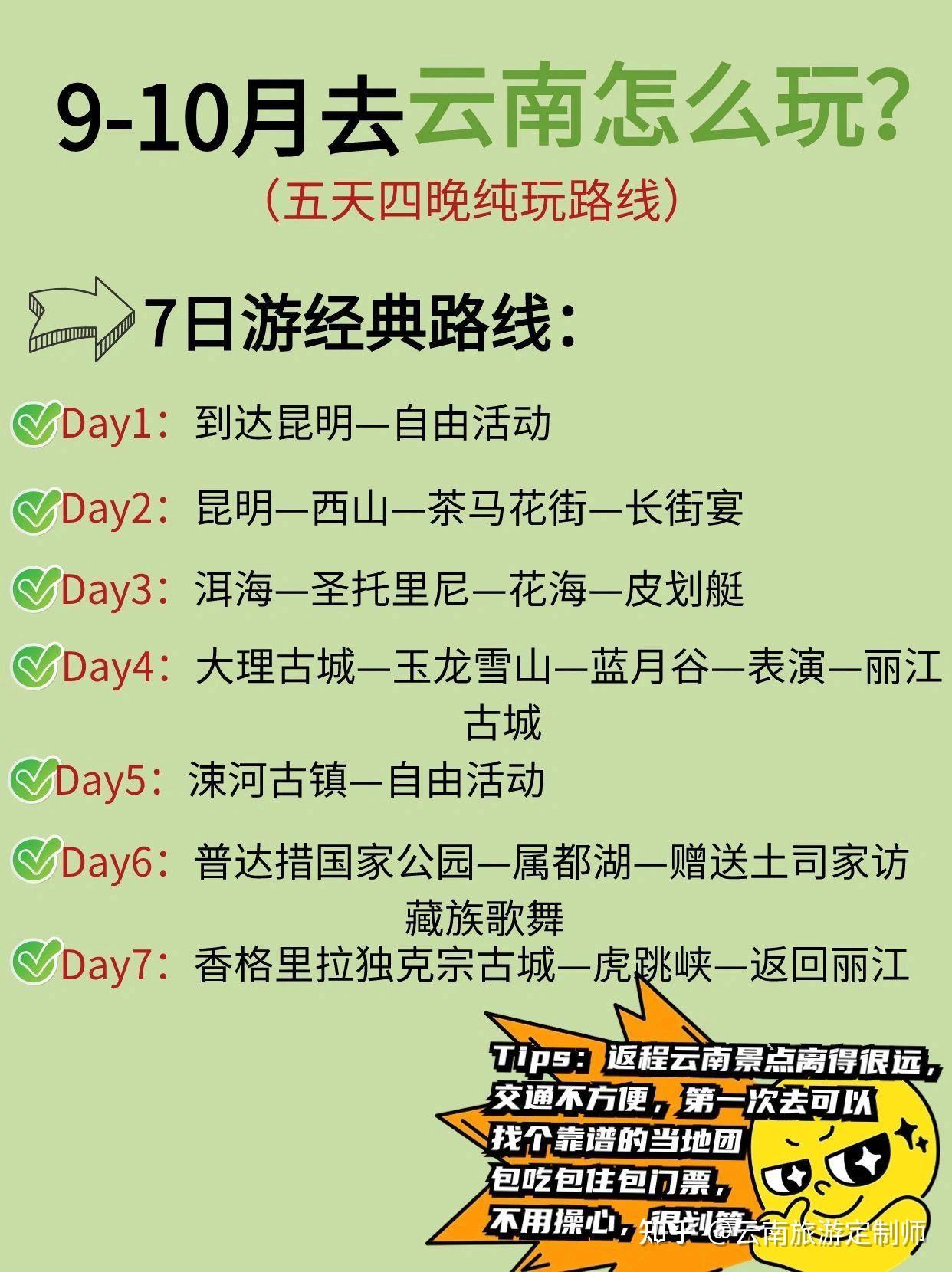 9-11月去云南怎么玩?五天四晚纯玩攻略 - 知乎