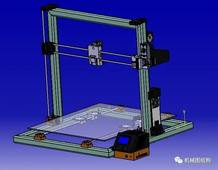 工程機械yazici3d打印機結構3d圖紙stp格式