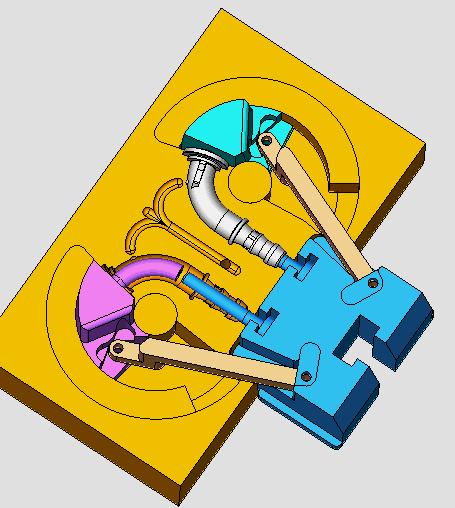 超级经典的塑胶模具斜顶行位结构,搞模具设计的朋友一定要会