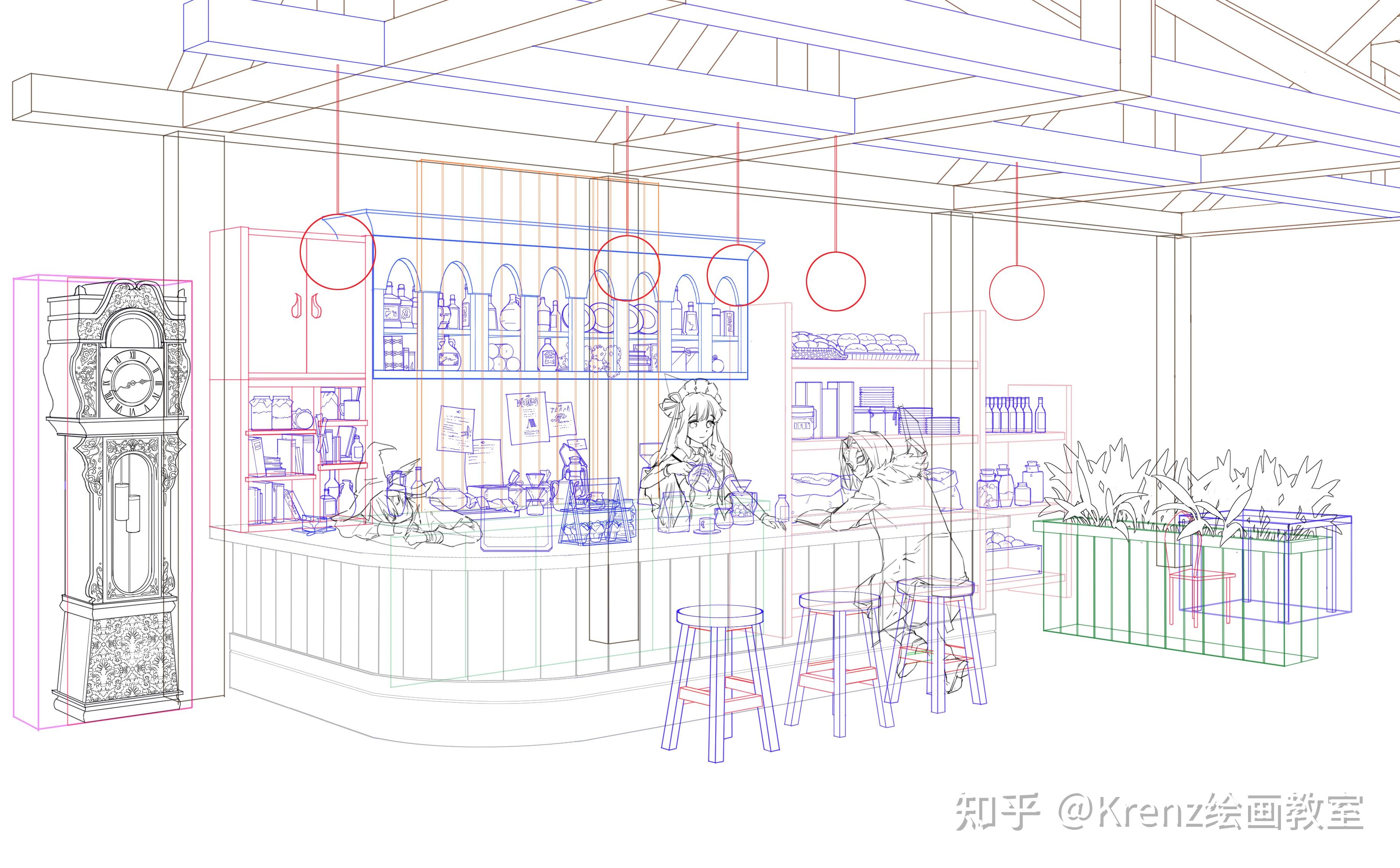 krenz绘画教室【优秀作业心得】基础透视与结构-0121