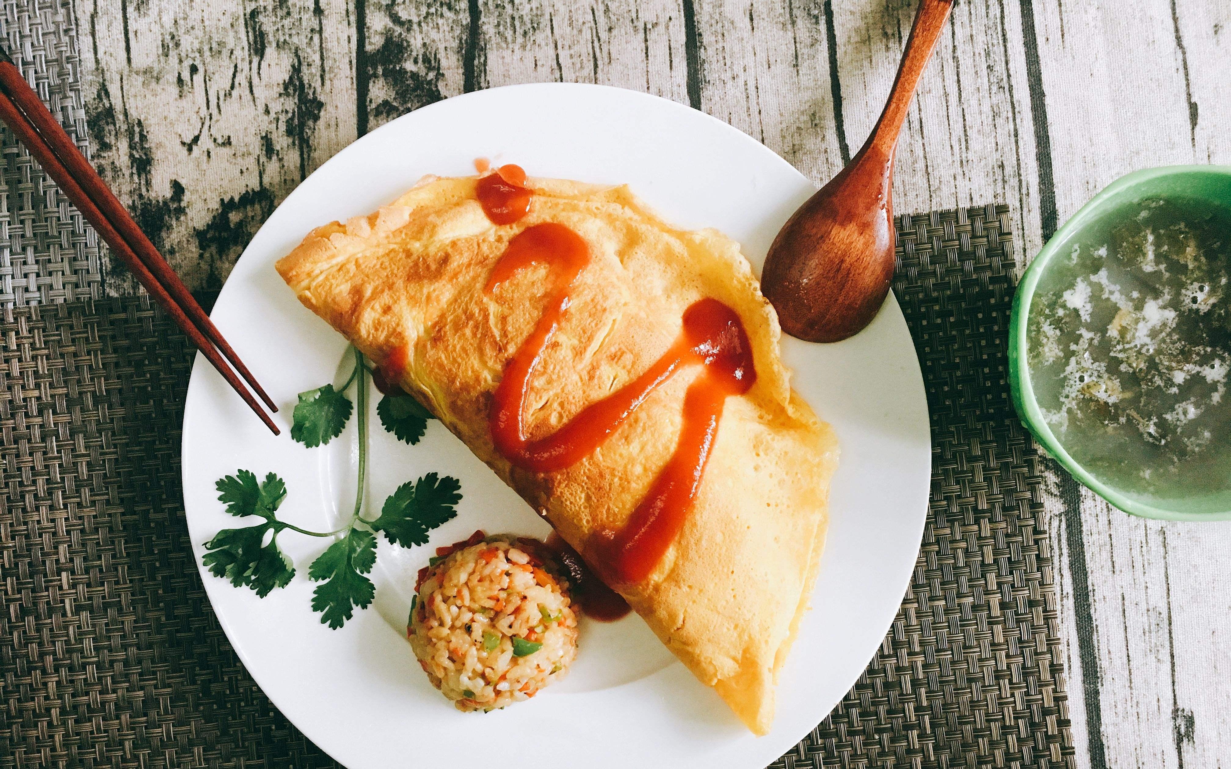 自从学会了日式蛋包饭熊孩子再也不乱吃零食了