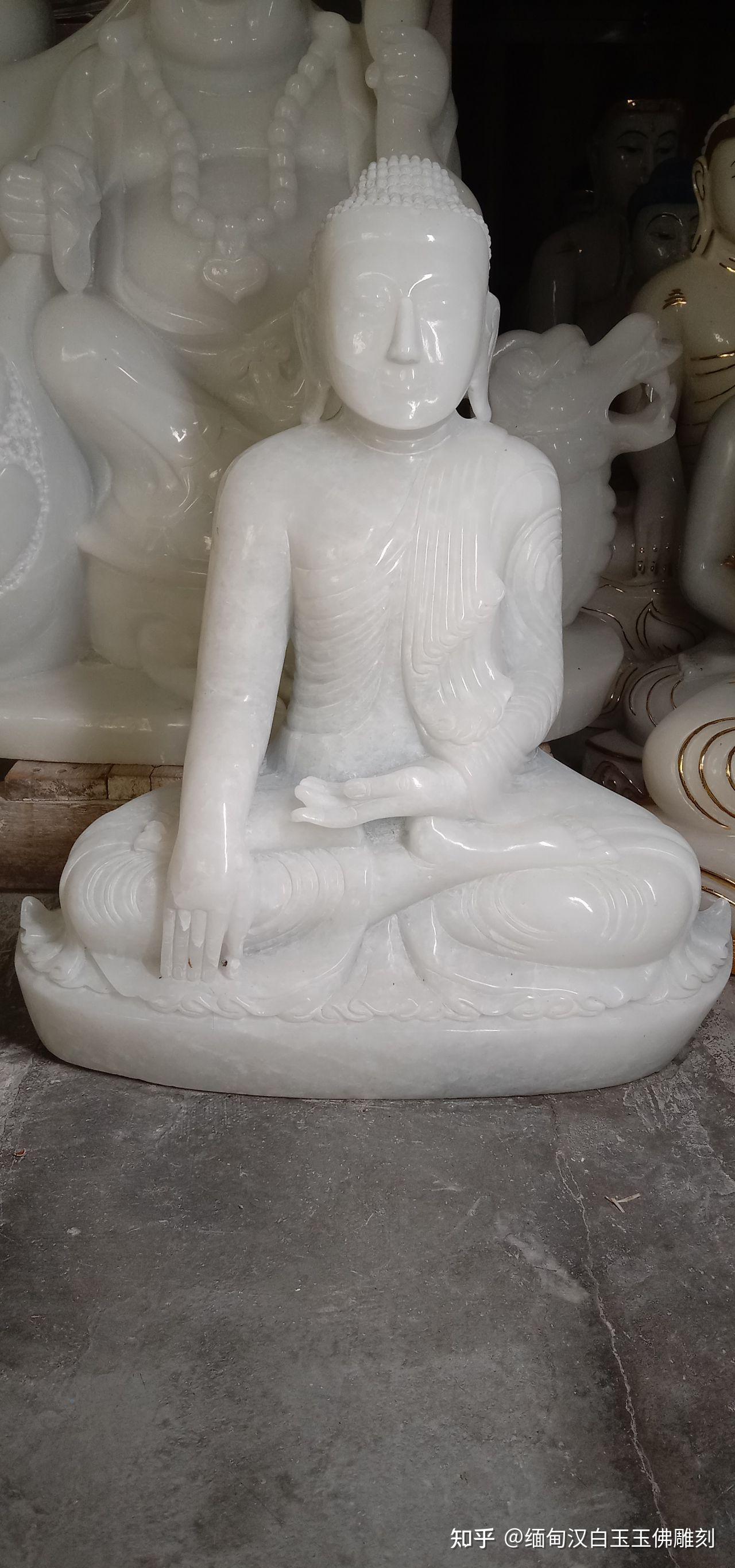 缅甸汉白玉玉佛雕刻转载请注明来源