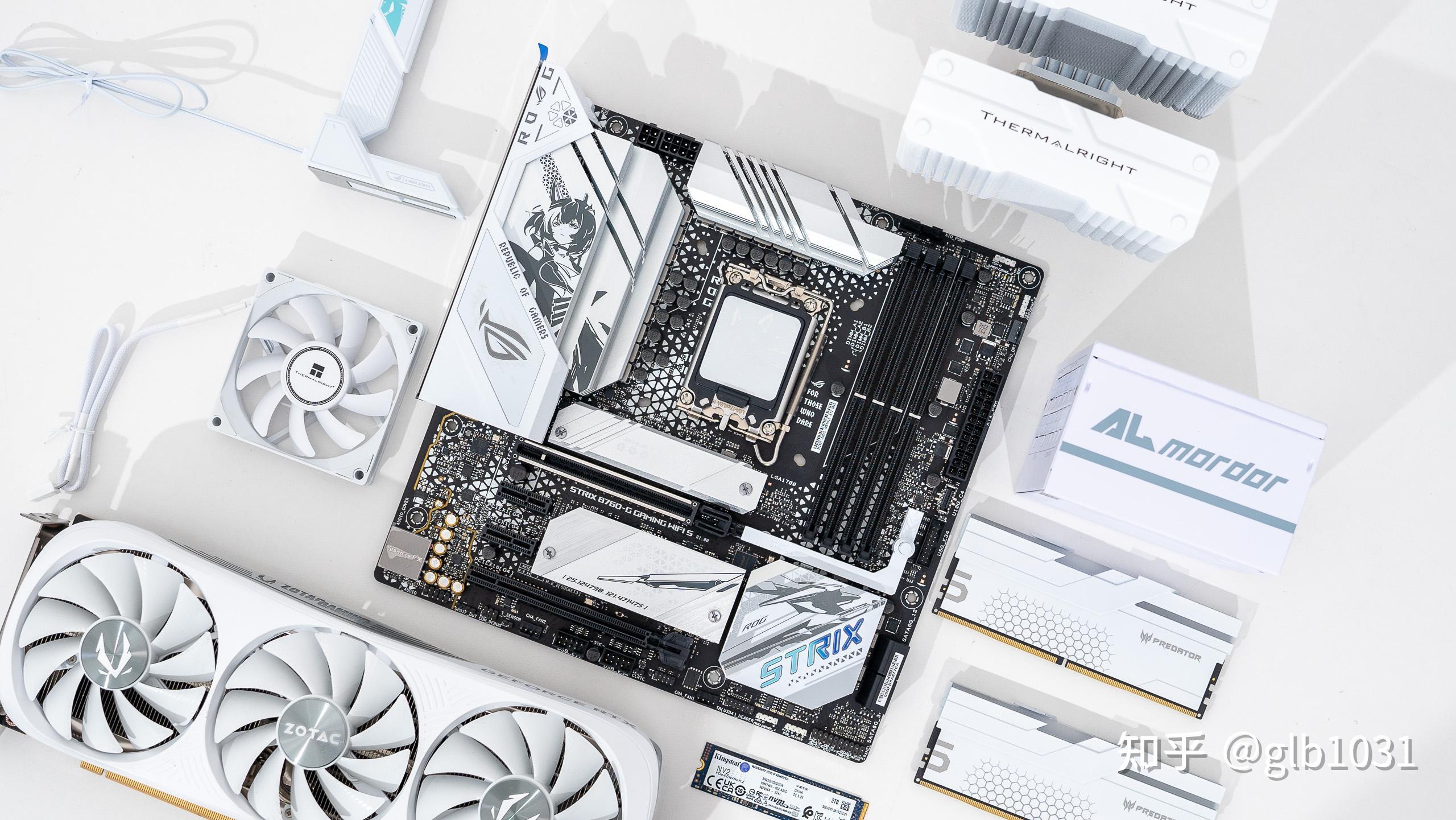 matx也紧凑华硕小吹雪s宏碁掠夺者索泰rtx4080super月白装机展示