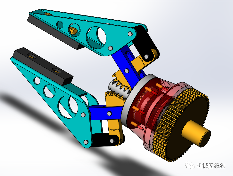 机器人pincerobot夹持机械爪3d数模图纸solidworks设计