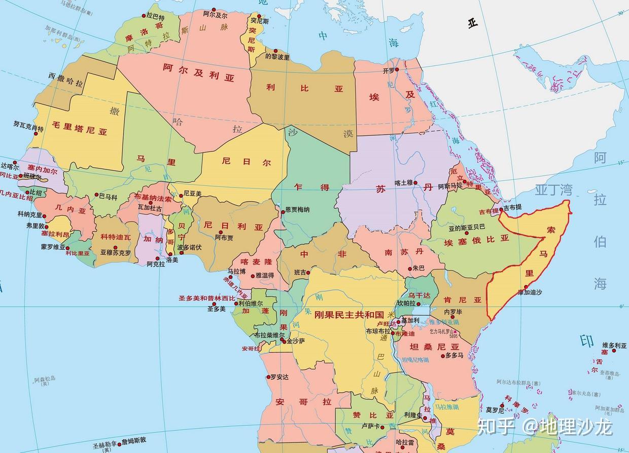 索马里地图高清版大图图片