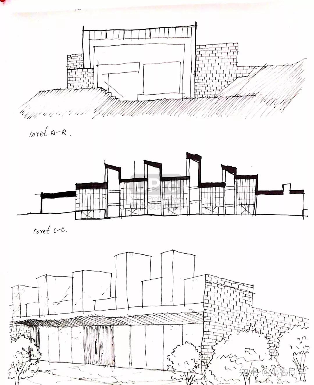 建筑抄绘案例简单图片