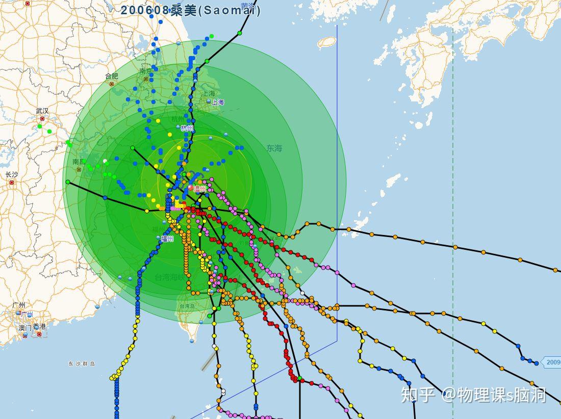 一项关于影响温州地区的台风轨迹的简单统计 - 知乎