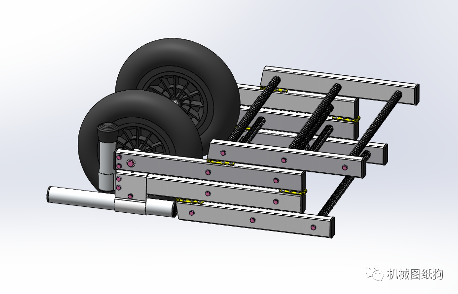 工程机械折叠式载货手推车3d图纸solidworks设计附step