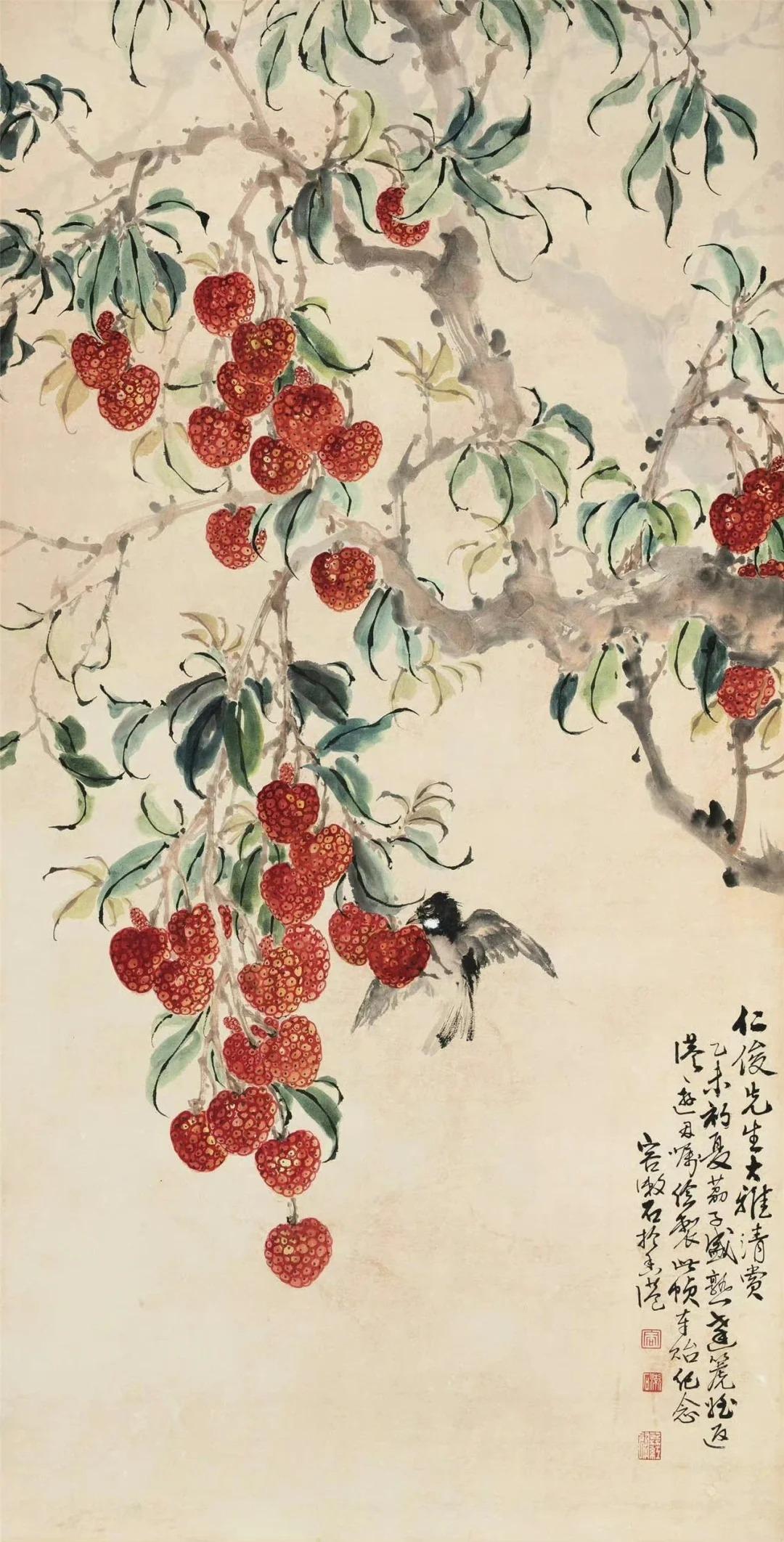 这位岭南画家的荔枝,画得很吉利! - 知乎