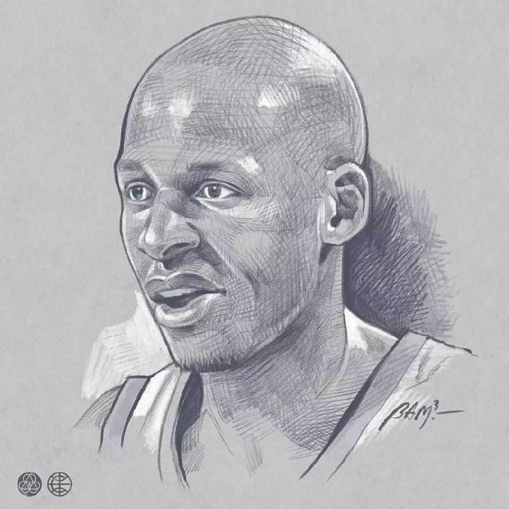 一波头像请查收!nba球星黑白素描肖像