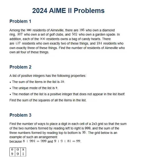 AIME数学竞赛历年真题分享 - 知乎