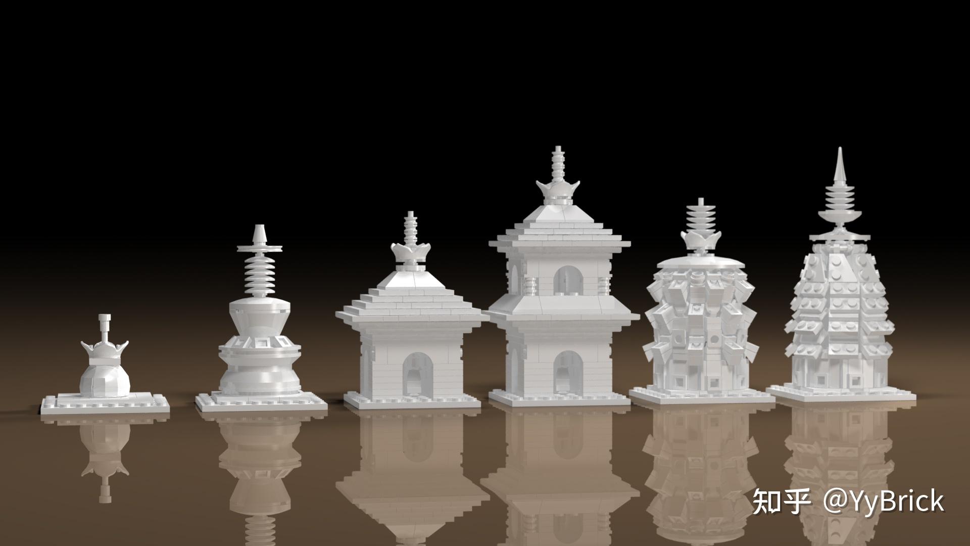 用乐高积木来展现6种典型的塔