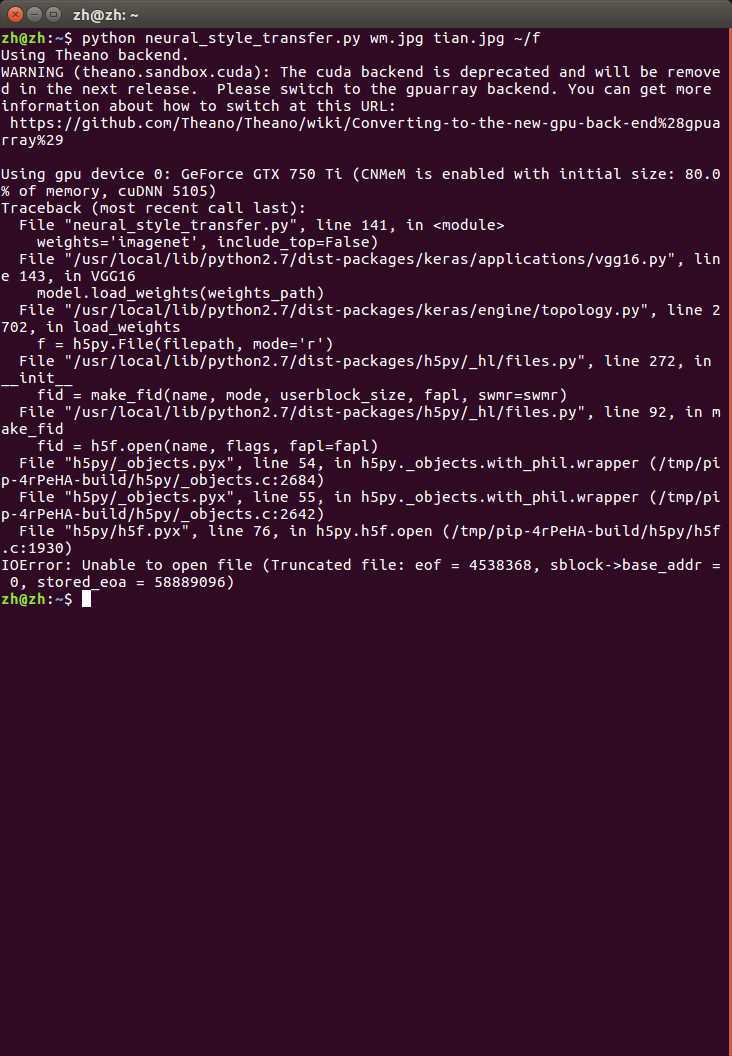 ubuntu16.04安装keras之后,后端为什么无法使用