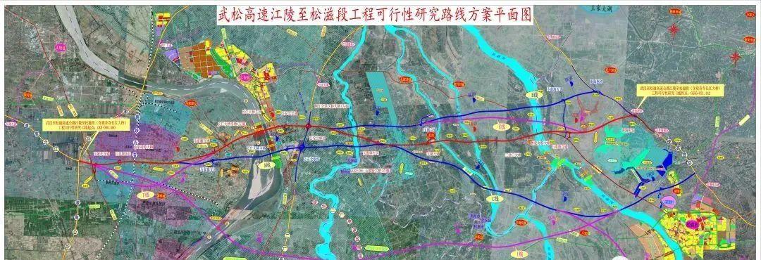 向西跨长江,经公安县北部,松滋市,止于松滋市区东南岳宜高速公路,穿越