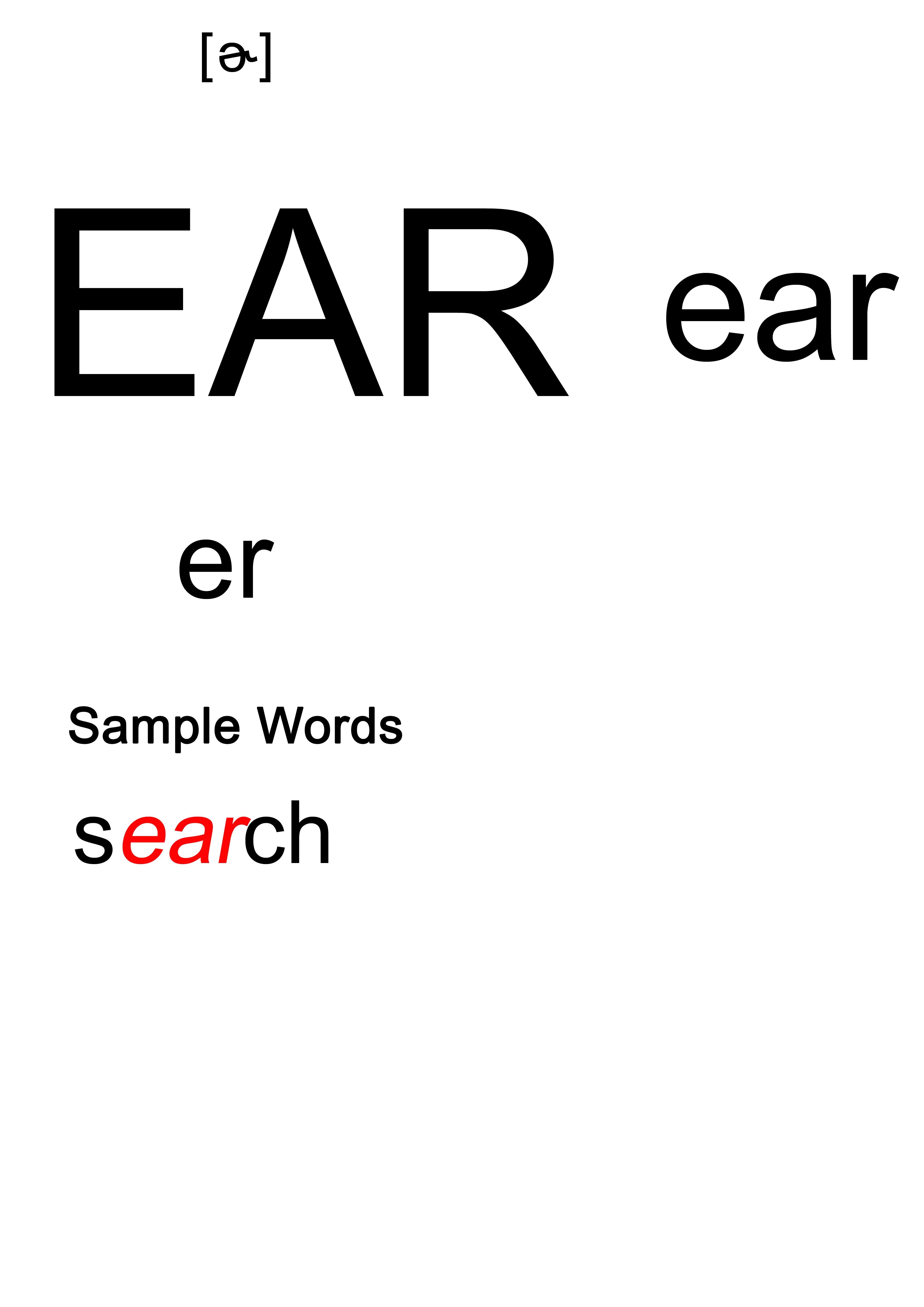 33.元音辅音字母组合EAR的发音《记词更