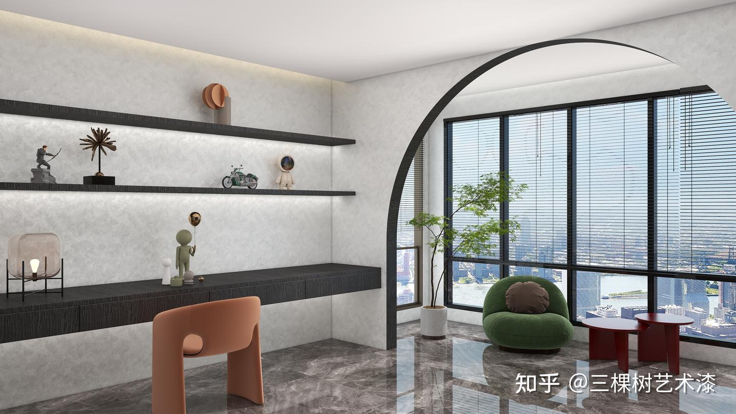 黑灰系空间:有阳台的书房 - 知乎