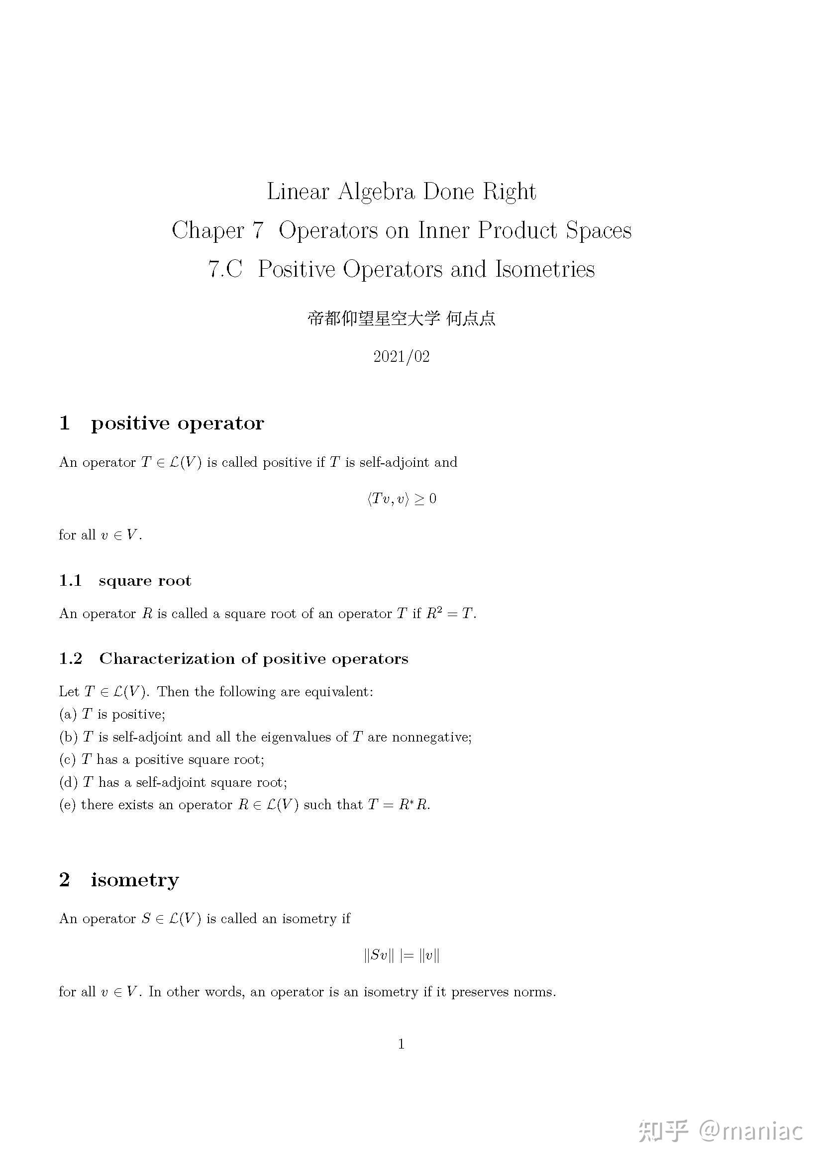Linear algebra done right 