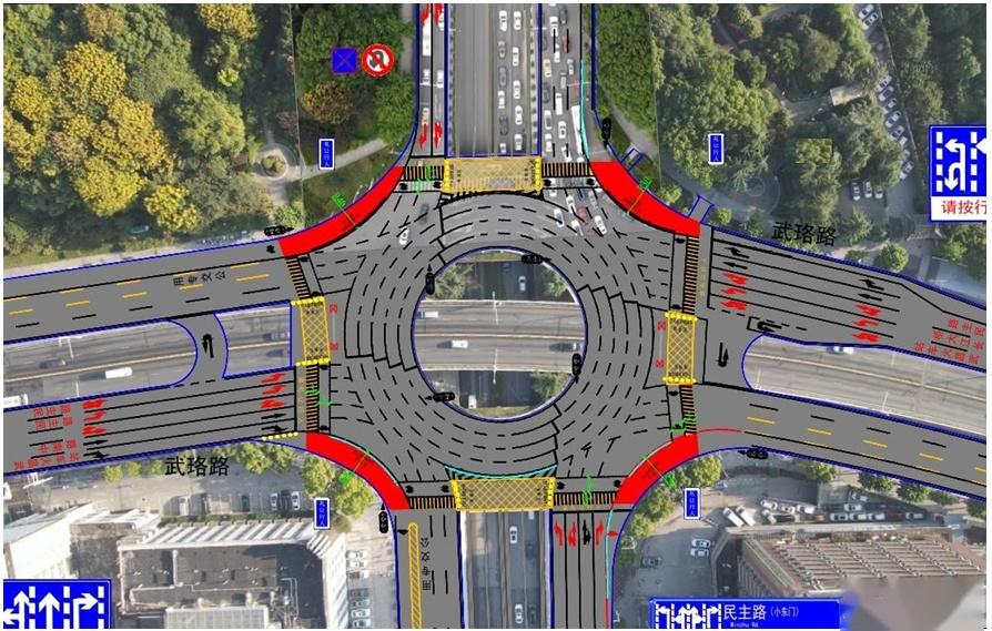 用微改造實現環島立交路口擁堵的有效治理