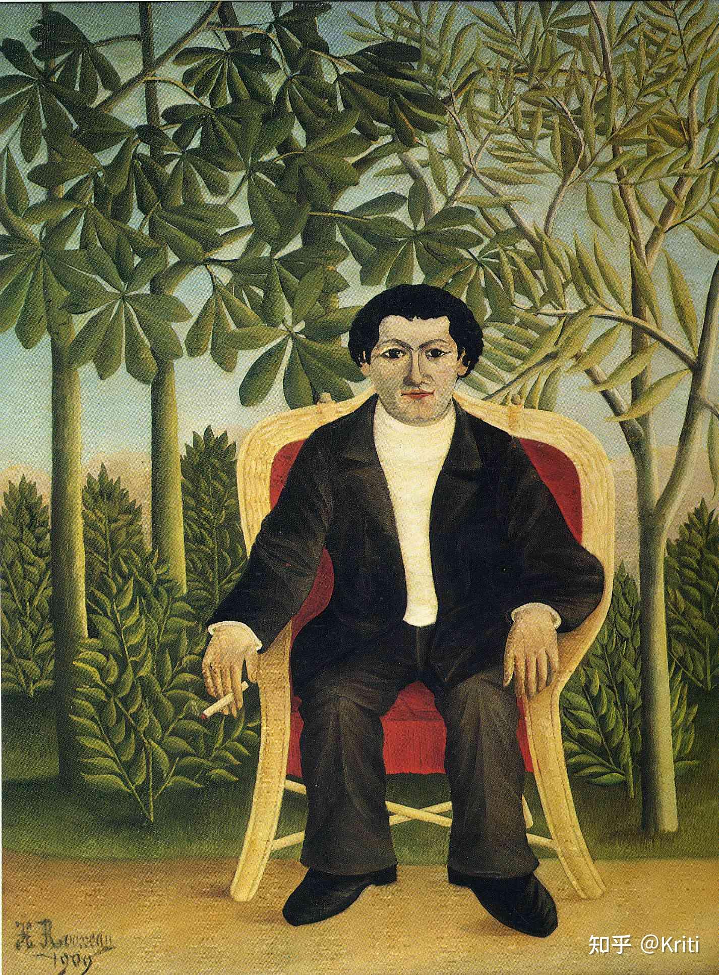 腕法国稚拙艺术大师亨利卢梭henrirousseau18441910