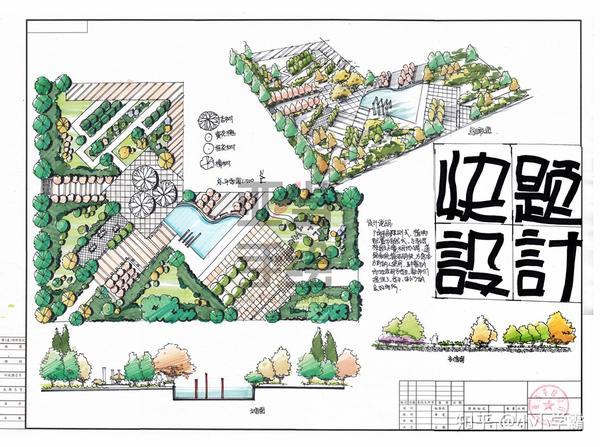 考研手绘快题方案高分临本一【景观园林篇】