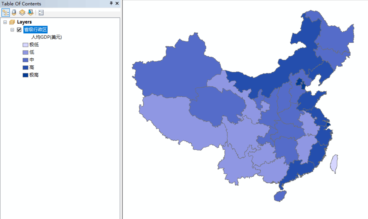 【arcgis教程】(47)專題圖製作之經濟地圖(2)——全省gdp分佈 - 知乎