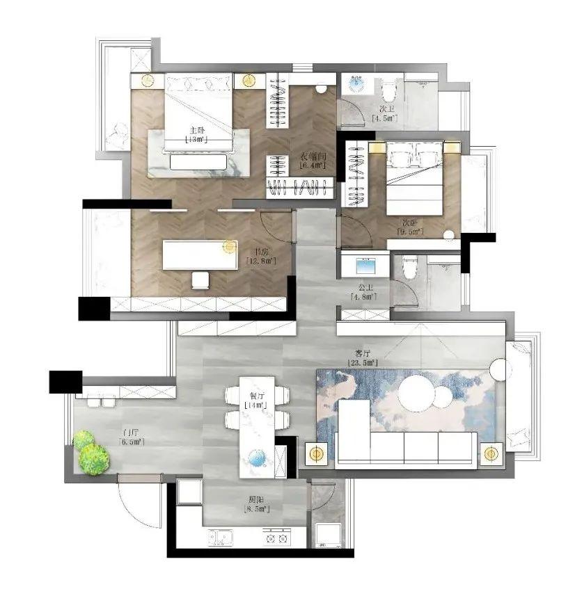 一大波书房设计效果图来袭美到犯规