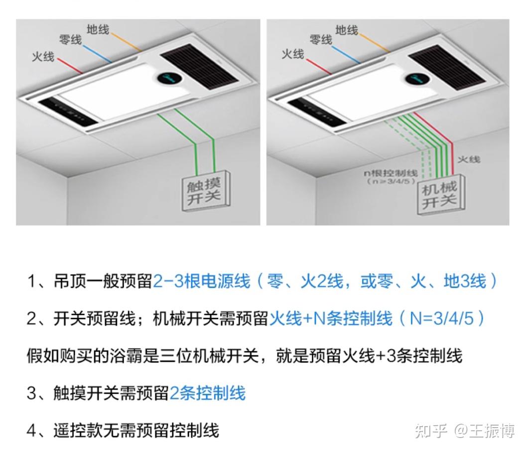 浴霸怎么接图片