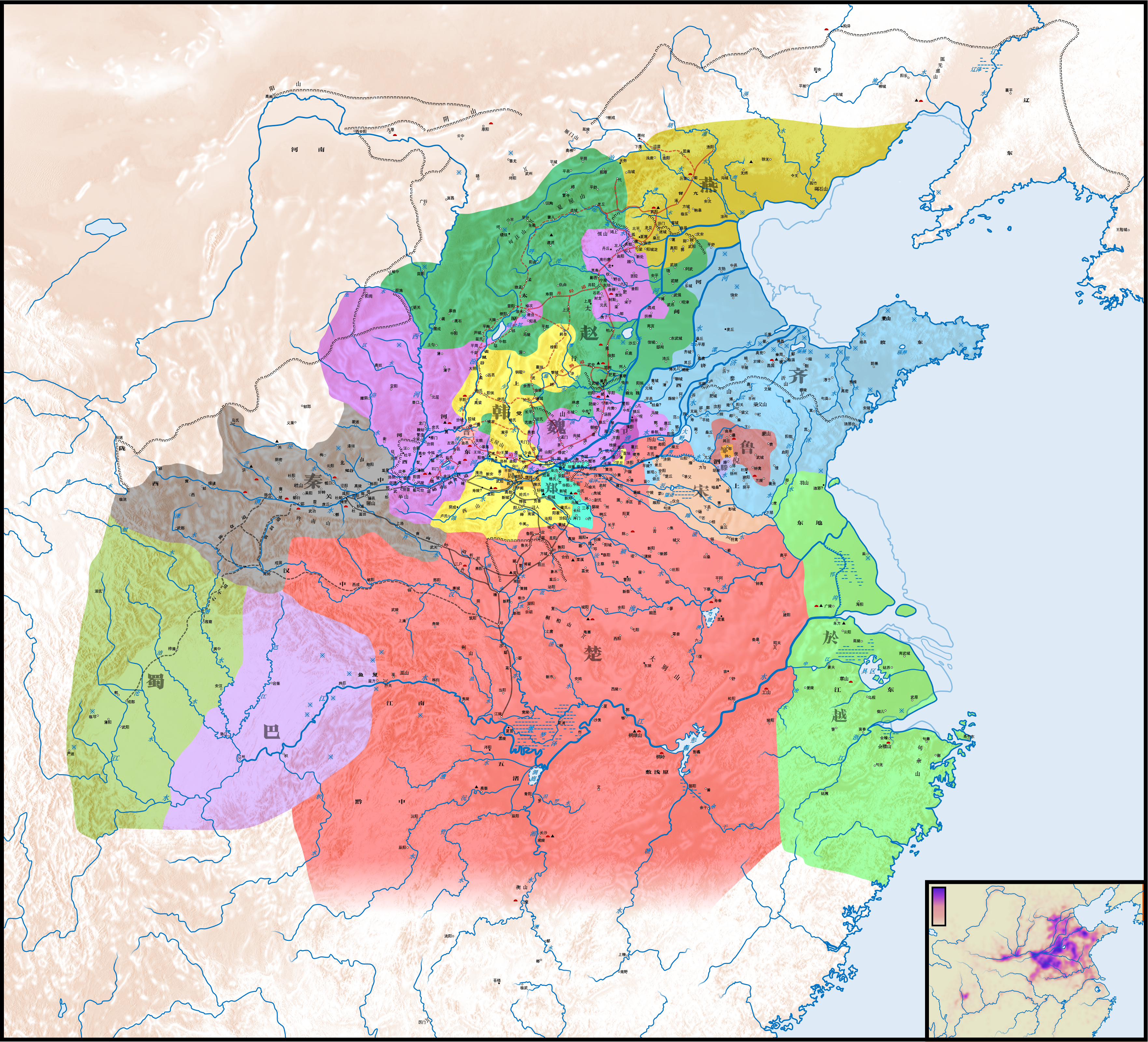 战国演变地图图片