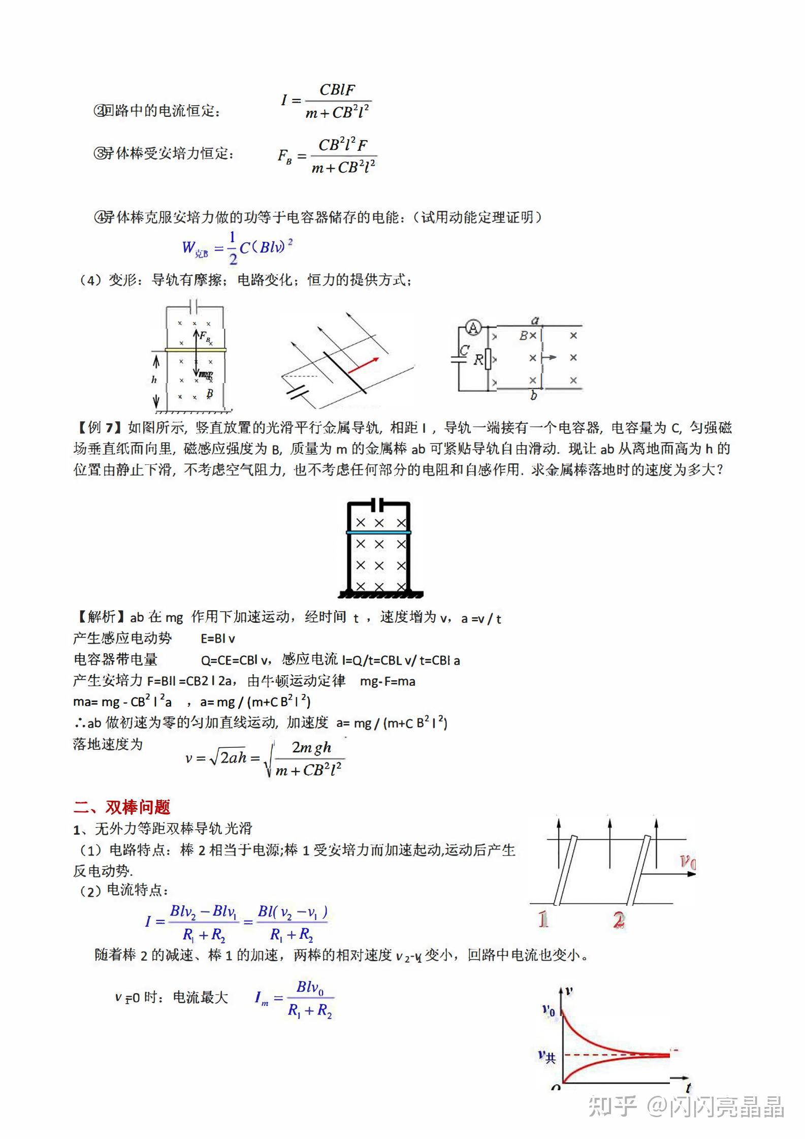 高中物理,选修3-2法拉第电磁感应定律-导轨问题全面总结