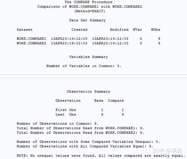 sas-proc-compare