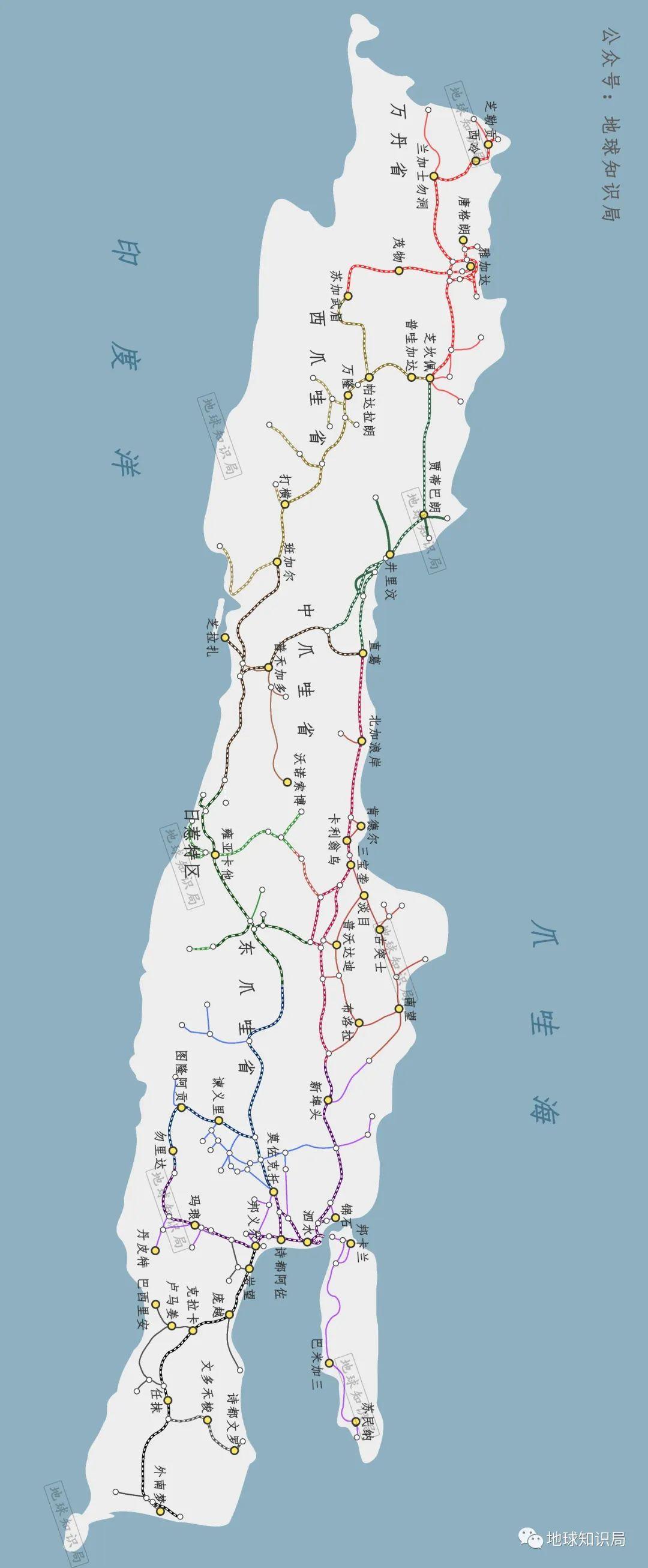 爪哇岛行政区划地图图片