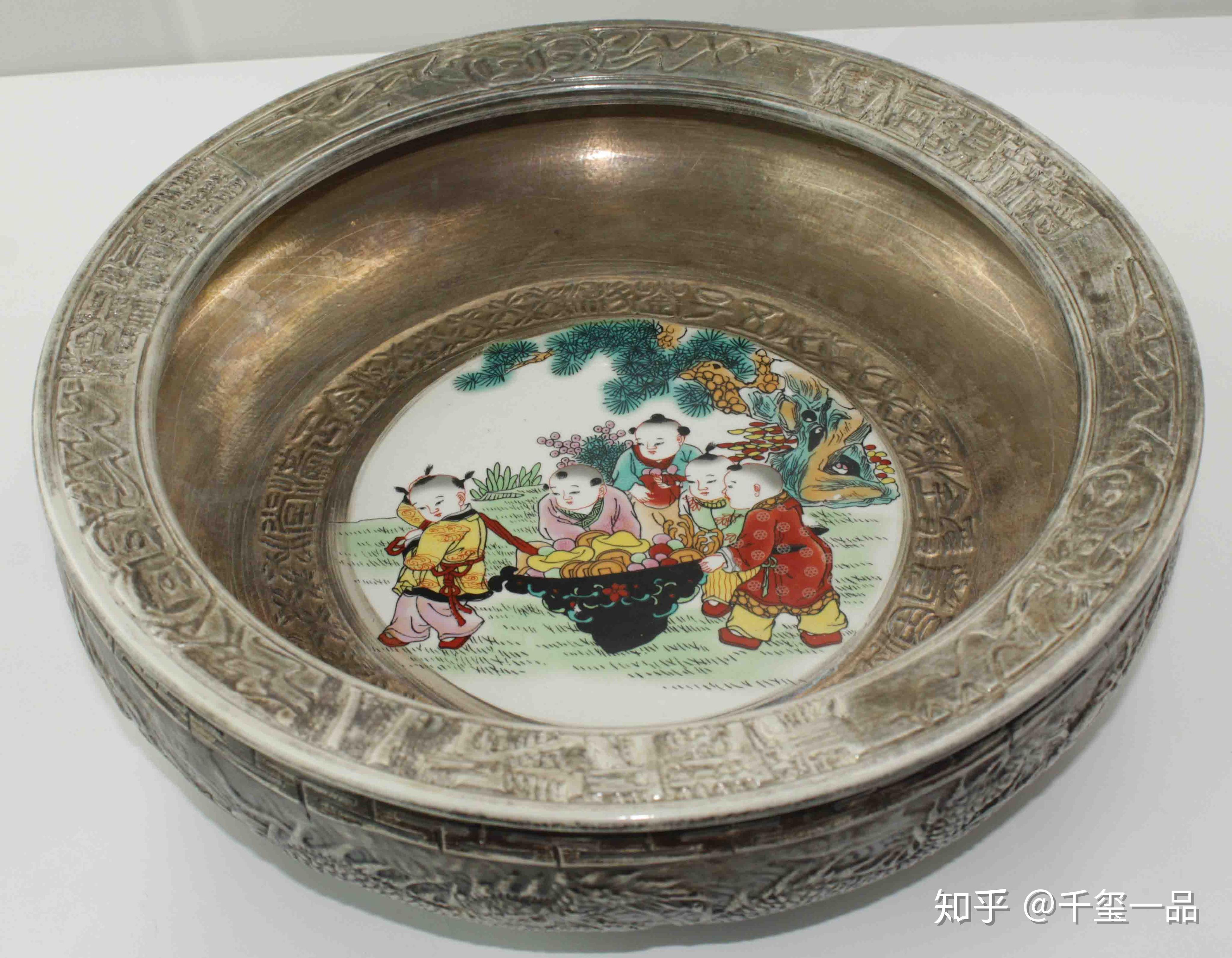 千玺一品—藏品赏析之鎏银龙纹婴戏聚宝盆