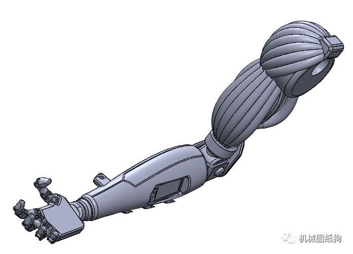 医疗器械右手臂假肢模型3d图纸solidworks设计