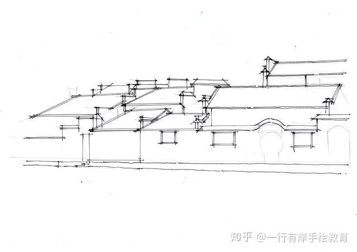 宏村平面图手绘图片