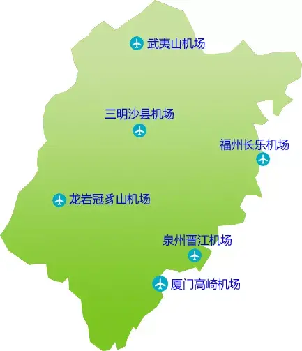 福建省当前六座经营民航的机场位置示意图厦门国际航空港集团在2012年
