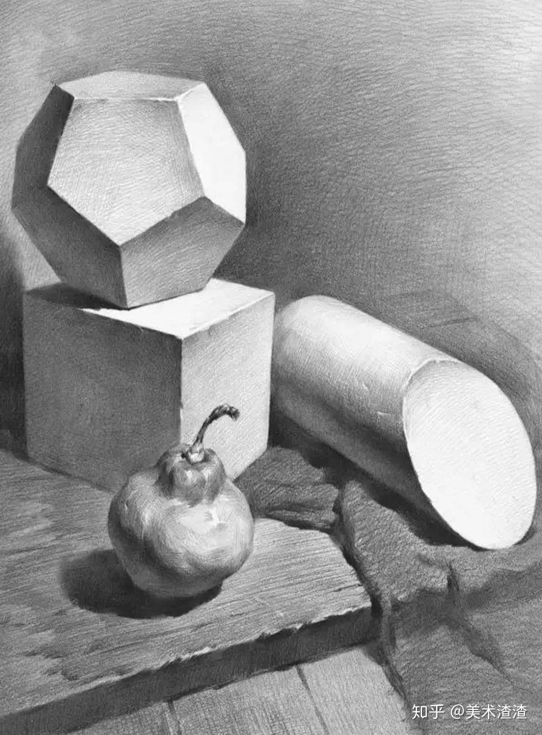 素描基础教学教你素描几何体从结构画到明暗其实就这么简单
