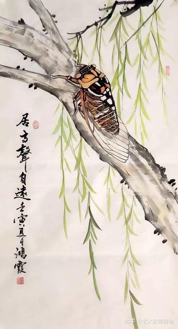 画家李鸿霞老师国画《蝉》欣赏 - 知乎