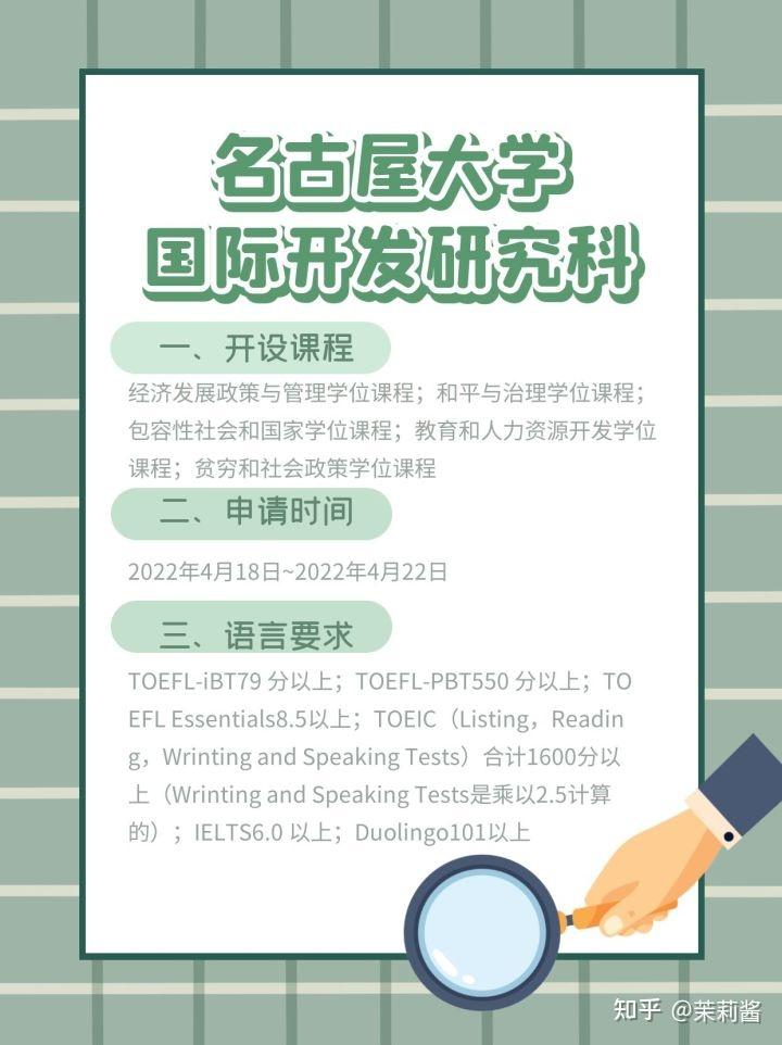 如何申请名古屋大学国际开发研究科2022年10月入学研究生？ 知乎