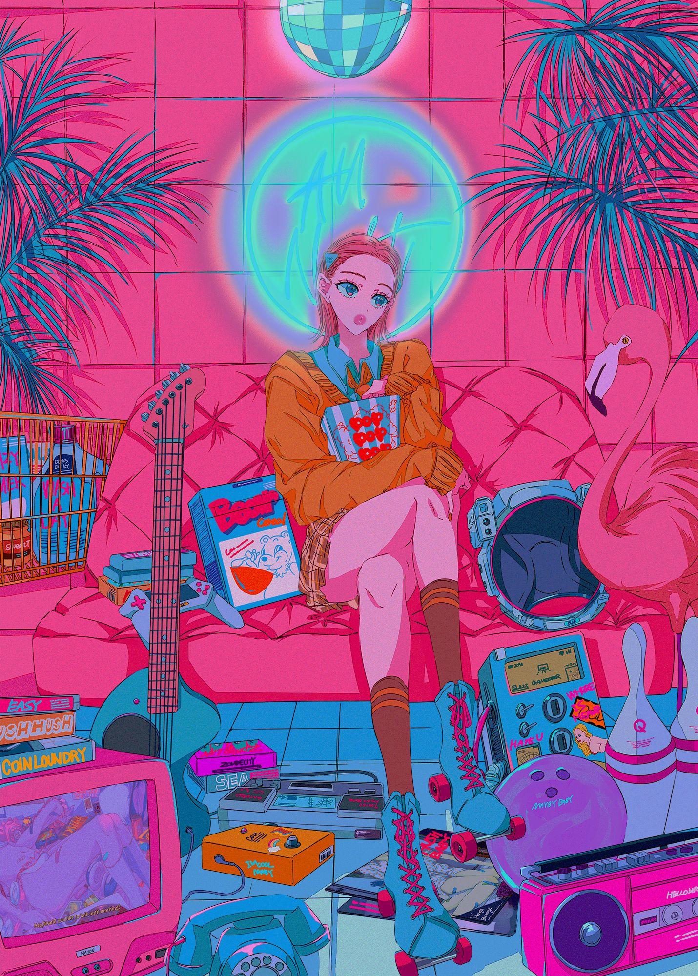 用色大胆,霓虹灯般缤纷的色彩,我mark住了!