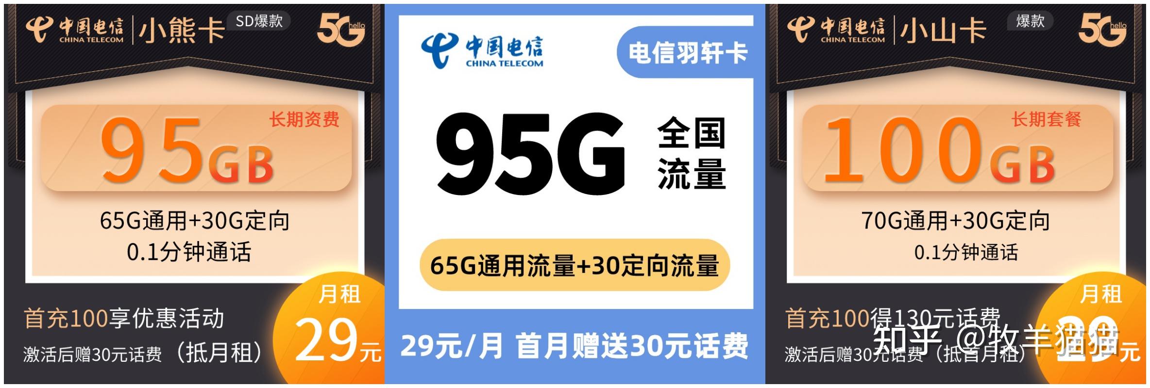 免费领取流量卡畅享95g200g全国通用流量不限速不虚量首月免月租随时