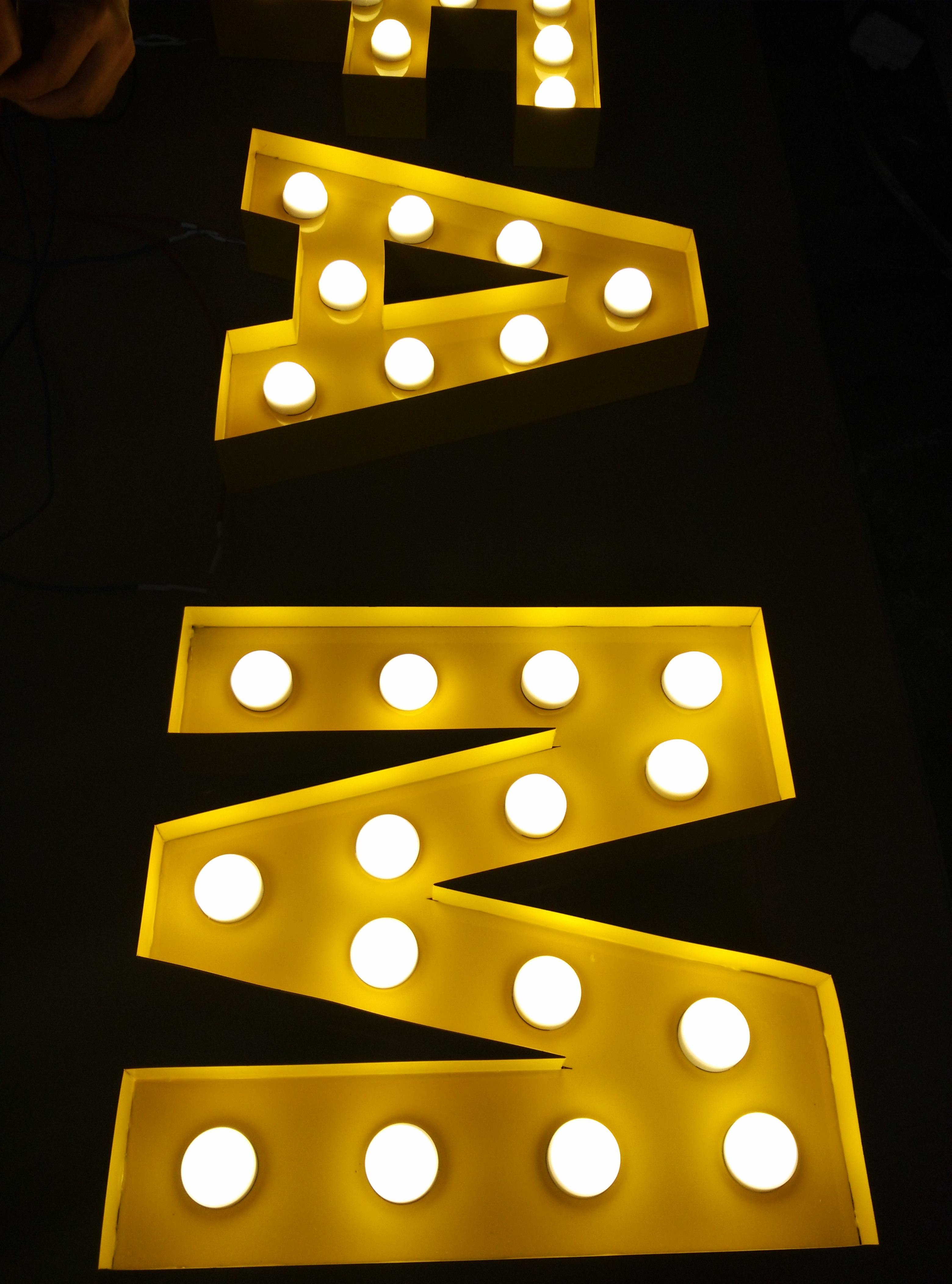 发光字体正是扮演着这样的角色,本文小编总结了灯泡发光字与婚庆舞台