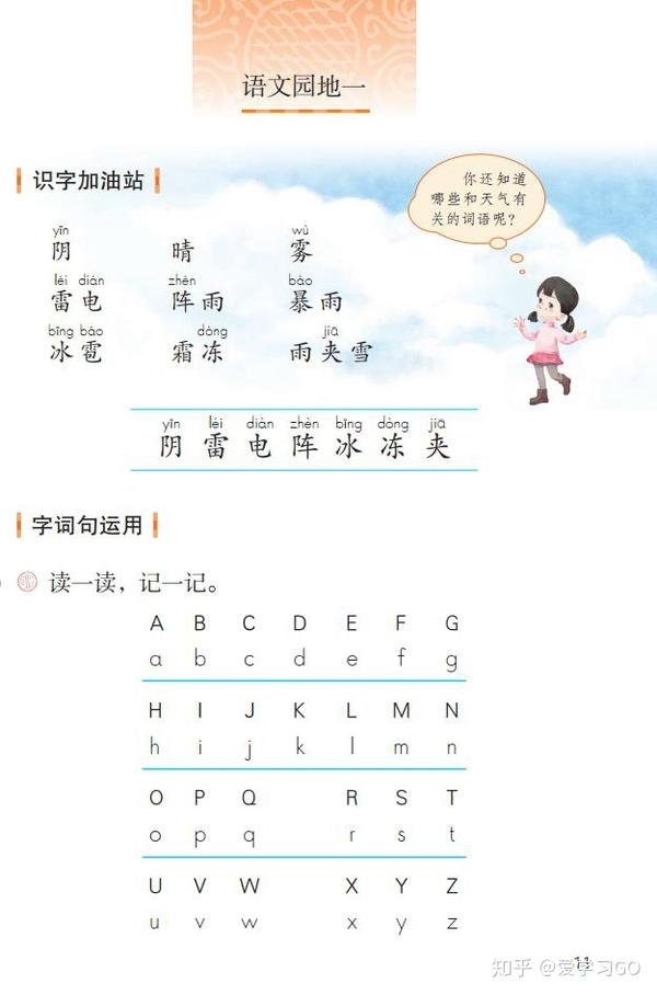 部编版一年级下册《语文园地一》图文讲解+知识点梳理 - 知乎