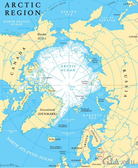 北极地区图示意图图片